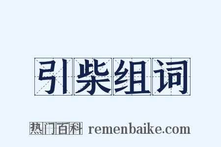 引柴组词是什么意思的图片